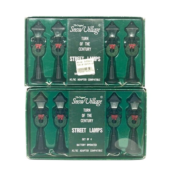 Department 56 Snow VillageTurn Of The Century Street Lamps - 2 sets - Vintage - Picture 1 of 4